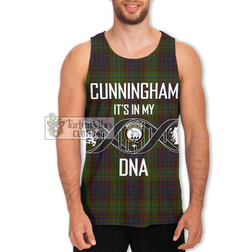 Cunningham Hunting Modern Tartan Men's Tank Top with Family Crest DNA In Me Style