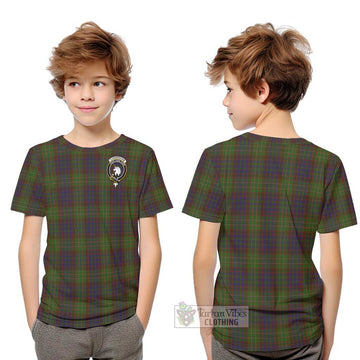 Cunningham Hunting Modern Tartan Kid T-Shirt with Family Crest