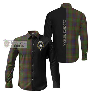 Cunningham Hunting Modern Tartan Long Sleeve Button Shirt with Family Crest and Half Of Me Style