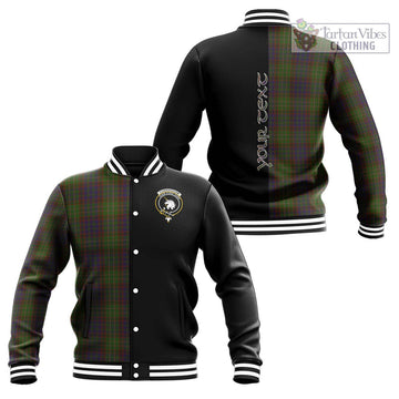 Cunningham Hunting Modern Tartan Baseball Jacket with Family Crest and Half Of Me Style