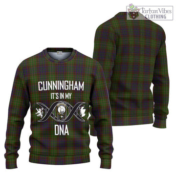 Cunningham Hunting Modern Tartan Ugly Sweater with Family Crest DNA In Me Style