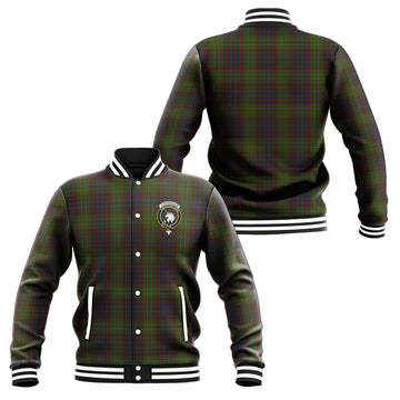 Cunningham Hunting Modern Tartan Baseball Jacket with Family Crest