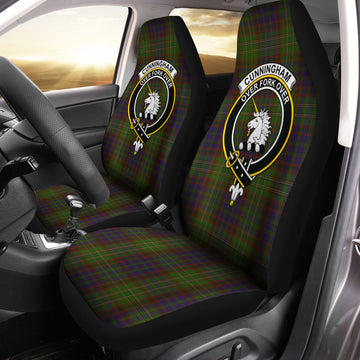 Cunningham Hunting Modern Tartan Car Seat Cover with Family Crest