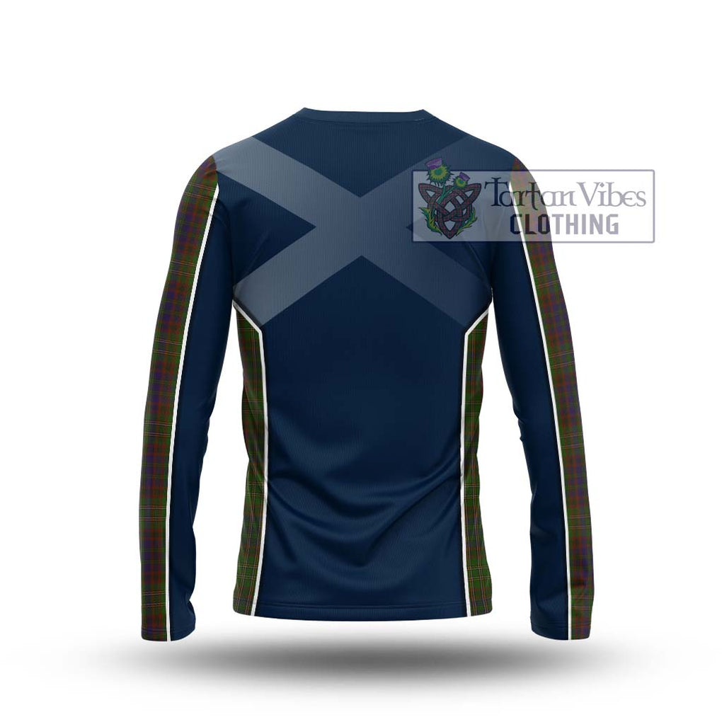 Cunningham Hunting Modern Tartan Long Sleeve T-Shirt with Family Crest and Lion Rampant Vibes Sport Style - Tartan Vibes Clothing