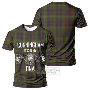 Cunningham Hunting Modern Tartan T-Shirt with Family Crest DNA In Me Style