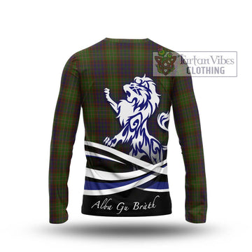 Cunningham Hunting Modern Tartan Long Sleeve T-Shirt with Alba Gu Brath Regal Lion Emblem