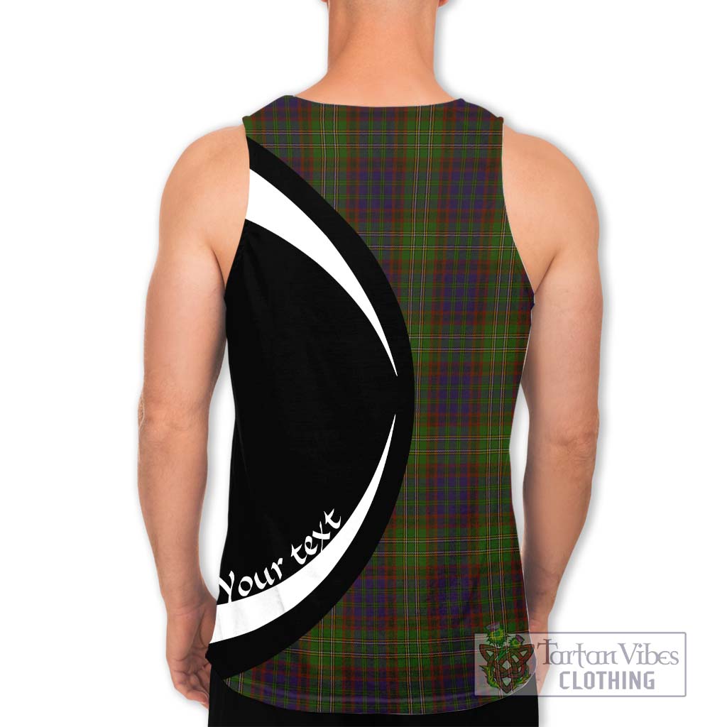 Cunningham Hunting Modern Tartan Men's Tank Top with Family Crest Circle Style - Tartan Vibes Clothing