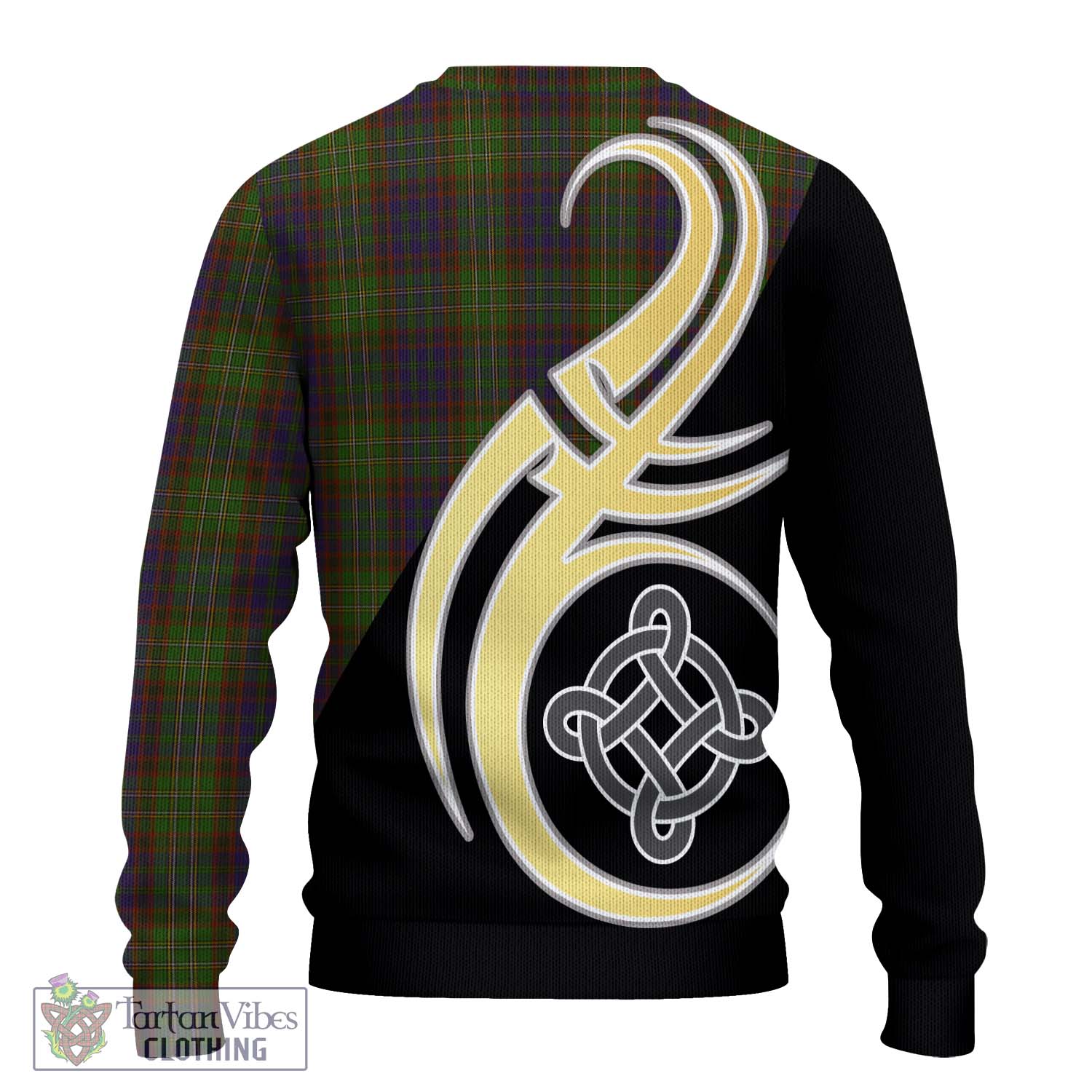 Cunningham Hunting Modern Tartan Knitted Sweater with Family Crest and Celtic Symbol Style - Tartan Vibes Clothing