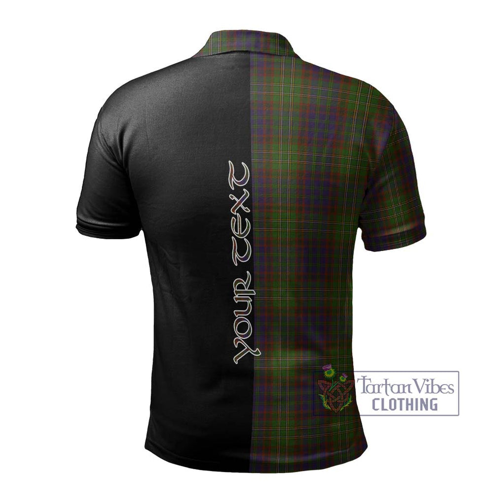 Cunningham Hunting Modern Tartan Polo Shirt with Family Crest and Half Of Me Style - Tartanvibesclothing Shop