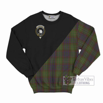 Cunningham Hunting Modern Tartan Sweatshirt with Family Crest and Military Logo Style