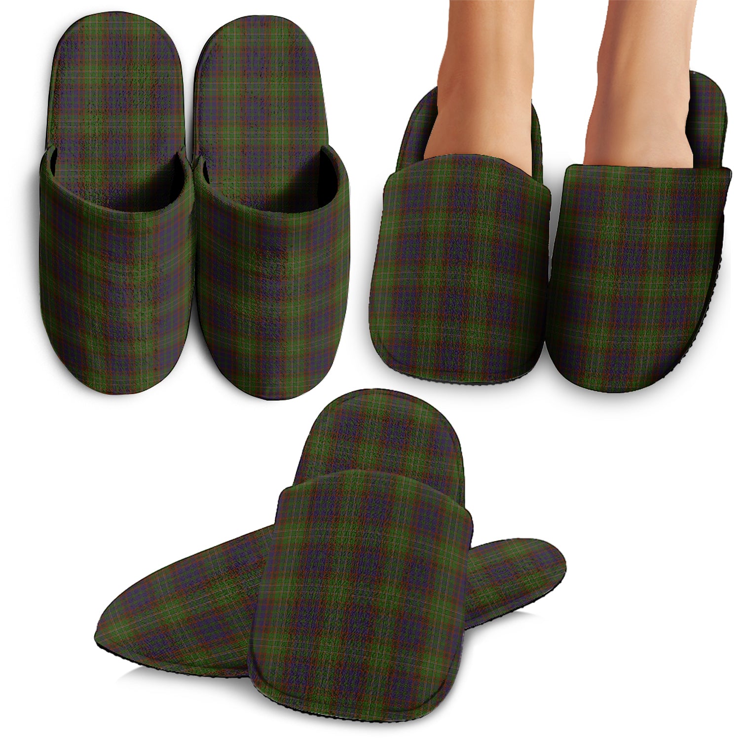 Cunningham Hunting Modern Tartan Home Slippers - Tartanvibesclothing