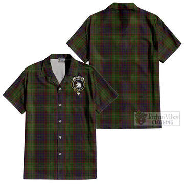 Cunningham Hunting Modern Tartan Cotton Hawaiian Shirt with Family Crest