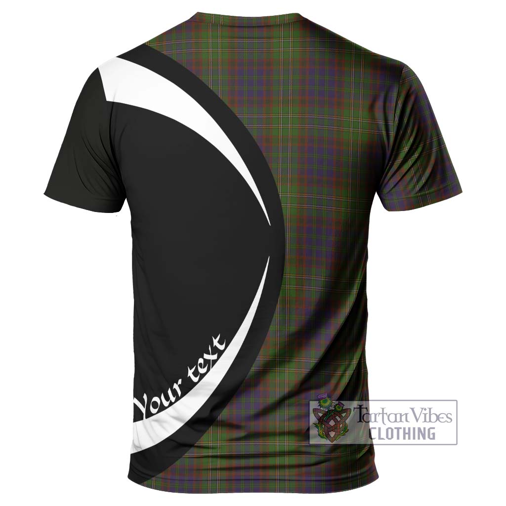 Tartan Vibes Clothing Cunningham Hunting Modern Tartan T-Shirt with Family Crest Circle Style