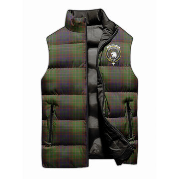 Cunningham Hunting Modern Tartan Sleeveless Puffer Jacket with Family Crest