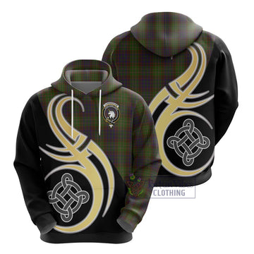 Cunningham Hunting Modern Tartan Hoodie with Family Crest and Celtic Symbol Style