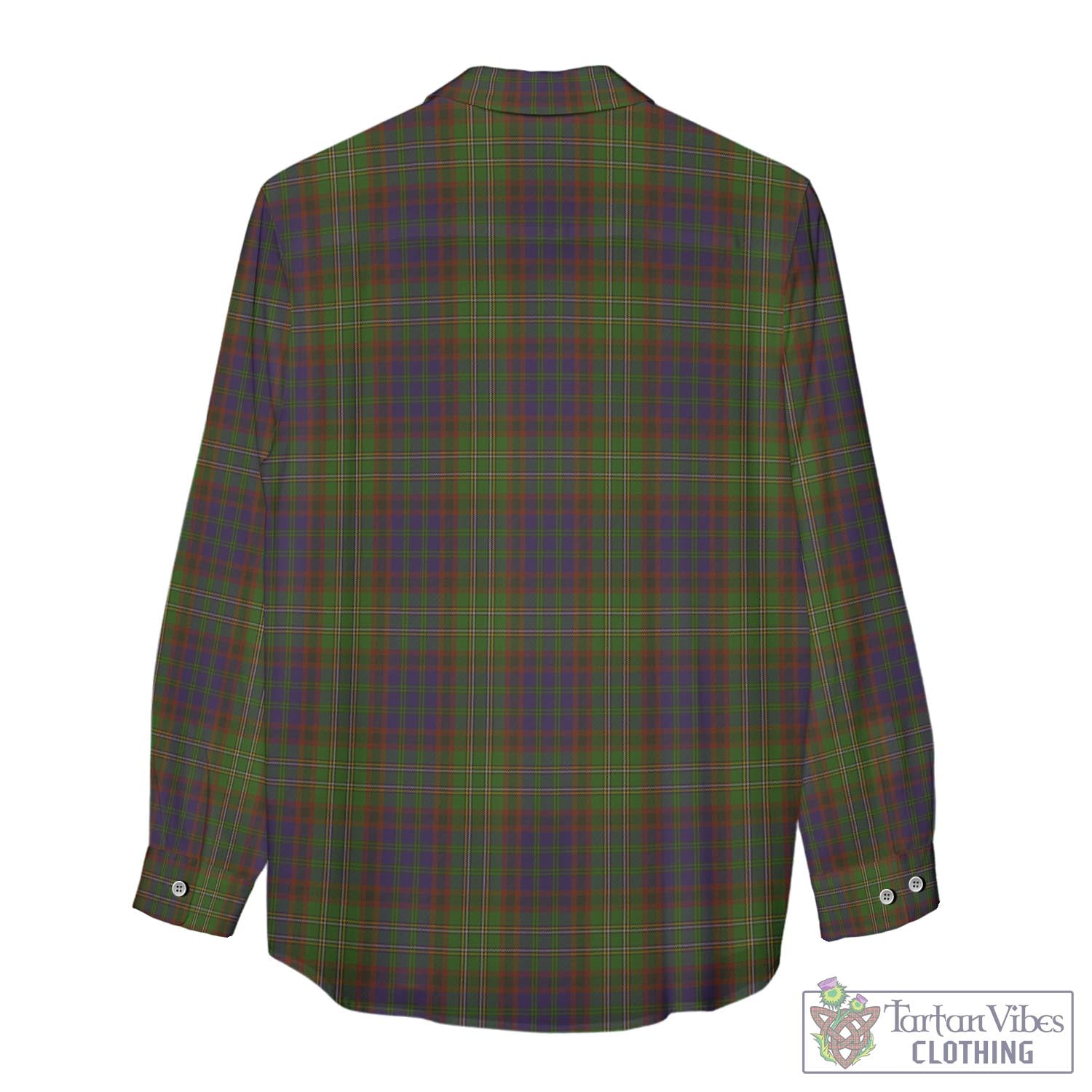 Tartan Vibes Clothing Cunningham Hunting Modern Tartan Womens Casual Shirt with Family Crest