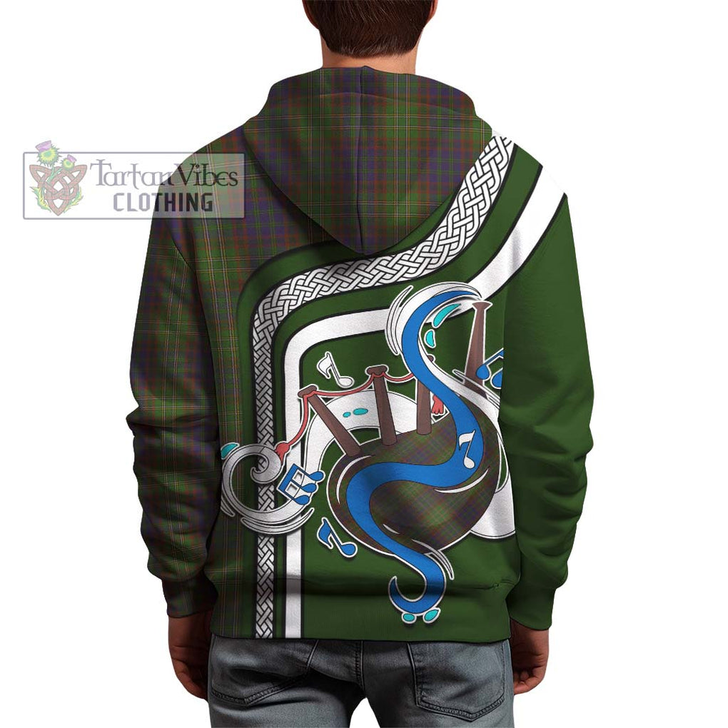 Cunningham Hunting Modern Tartan Hoodie with Epic Bagpipe Style - Tartanvibesclothing Shop