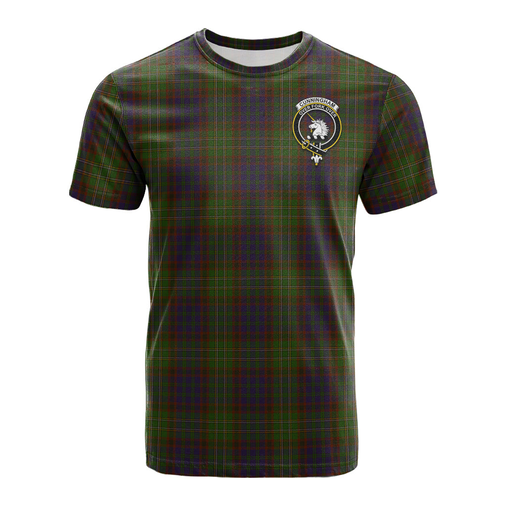 Cunningham Hunting Modern Tartan T-Shirt with Family Crest - Tartan Vibes Clothing