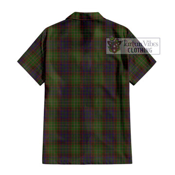 Cunningham Hunting Modern Tartan Short Sleeve Button Shirt with Family Crest DNA In Me Style