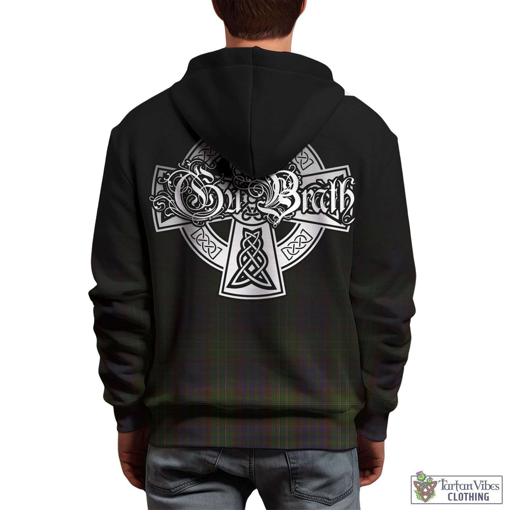 Tartan Vibes Clothing Cunningham Hunting Modern Tartan Hoodie Featuring Alba Gu Brath Family Crest Celtic Inspired