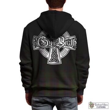 Cunningham Hunting Modern Tartan Hoodie Featuring Alba Gu Brath Family Crest Celtic Inspired