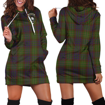 Cunningham Hunting Modern Tartan Hoodie Dress with Family Crest