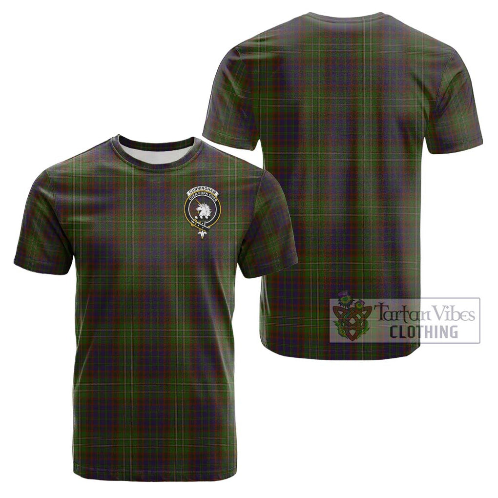 Cunningham Hunting Modern Tartan Cotton T-Shirt with Family Crest Kid's Shirt - Tartanvibesclothing Shop