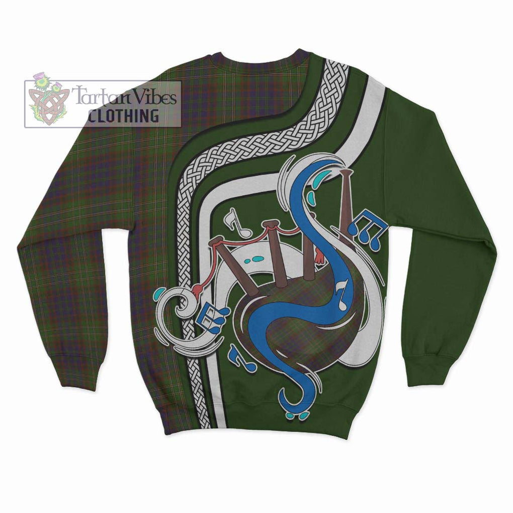 Cunningham Hunting Modern Tartan Sweatshirt with Epic Bagpipe Style - Tartanvibesclothing Shop