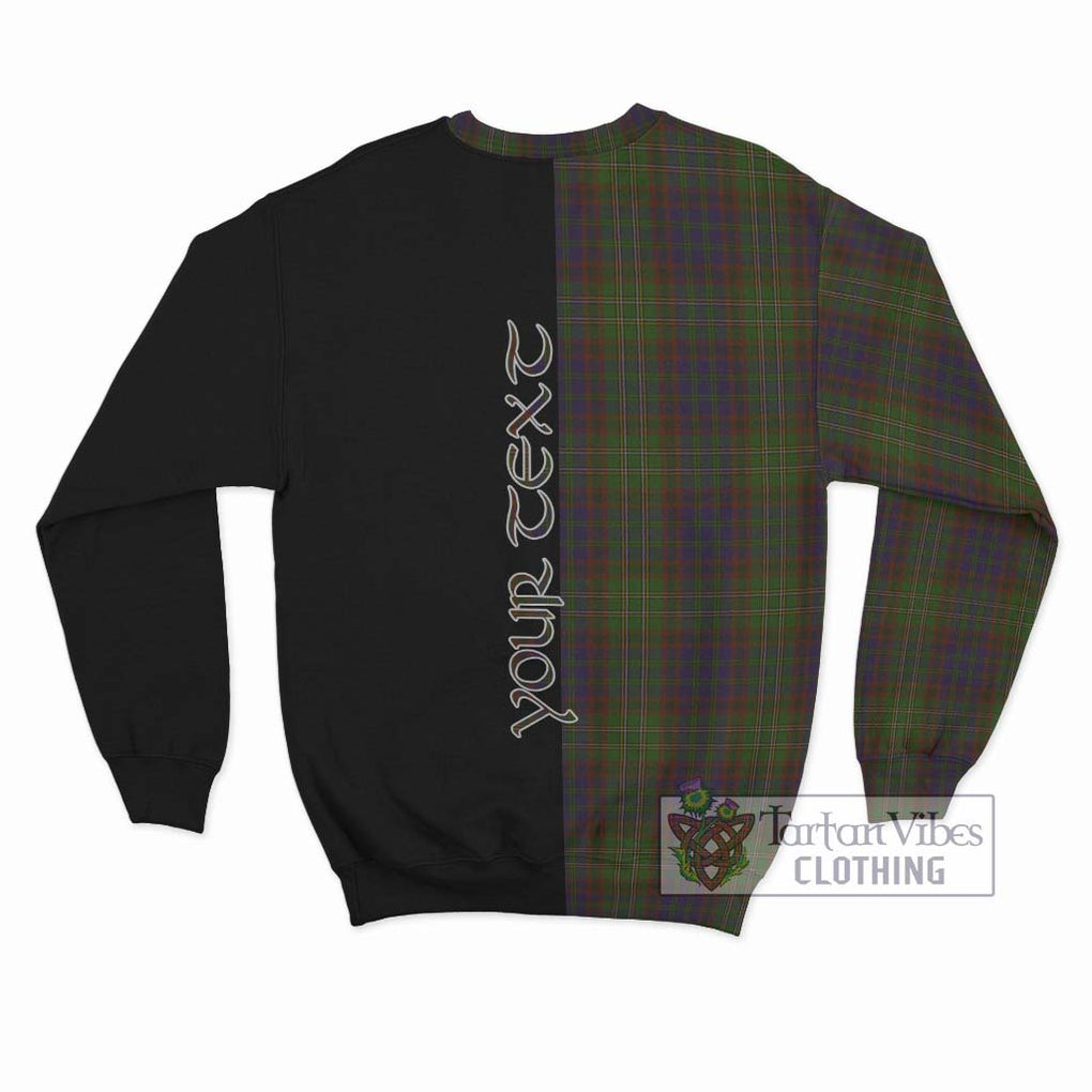 Cunningham Hunting Modern Tartan Sweatshirt with Family Crest and Half Of Me Style - Tartanvibesclothing Shop