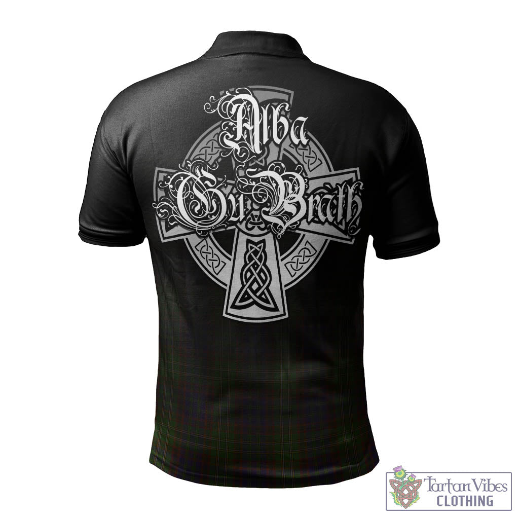 Tartan Vibes Clothing Cunningham Hunting Modern Tartan Polo Shirt Featuring Alba Gu Brath Family Crest Celtic Inspired