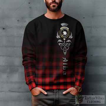 Cunningham Modern Tartan Sweatshirt Featuring Alba Gu Brath Family Crest Celtic Inspired