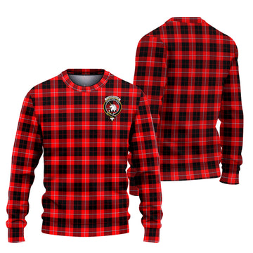 Cunningham Modern Tartan Ugly Sweater with Family Crest