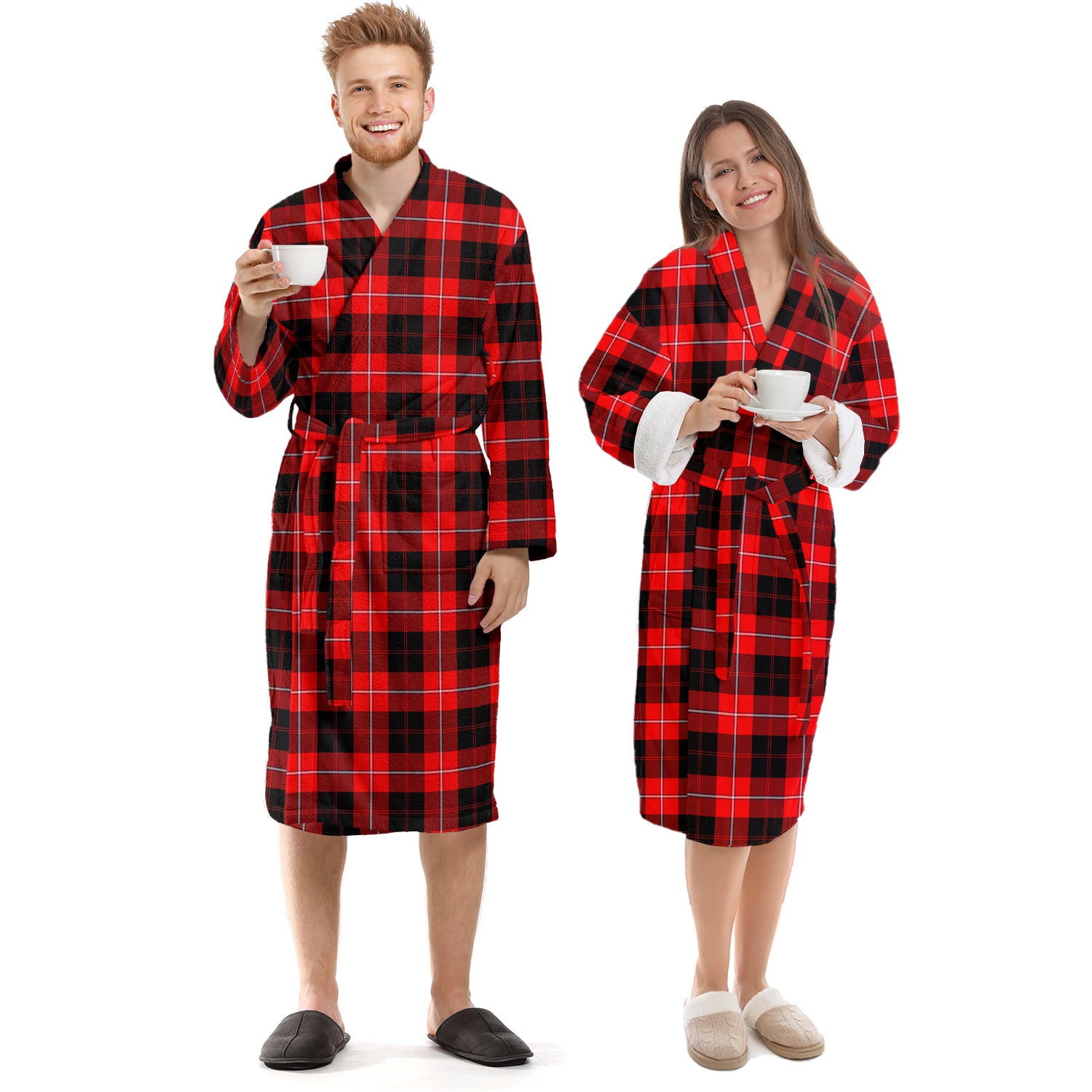 Cunningham Modern Tartan Bathrobe Unisex S - Tartan Vibes Clothing