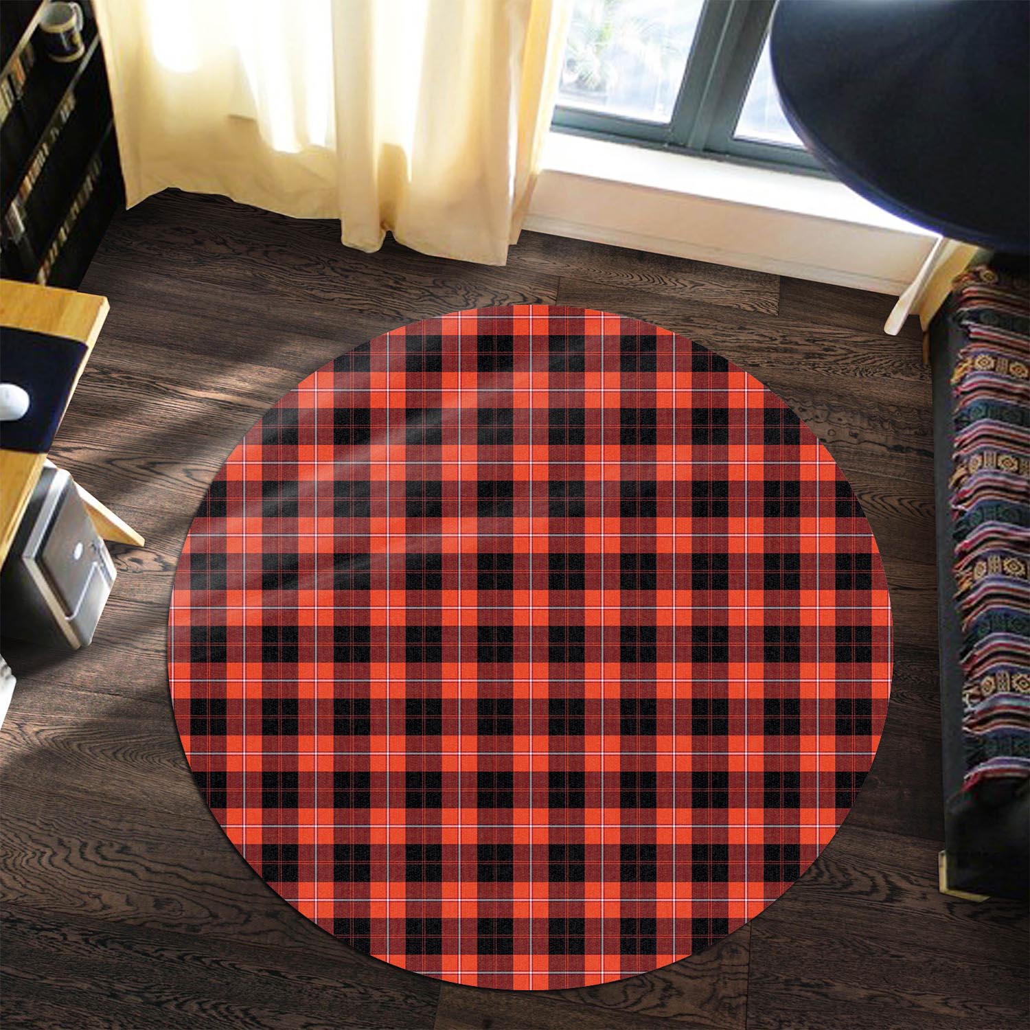 Cunningham Modern Tartan Round Rug - Tartanvibesclothing