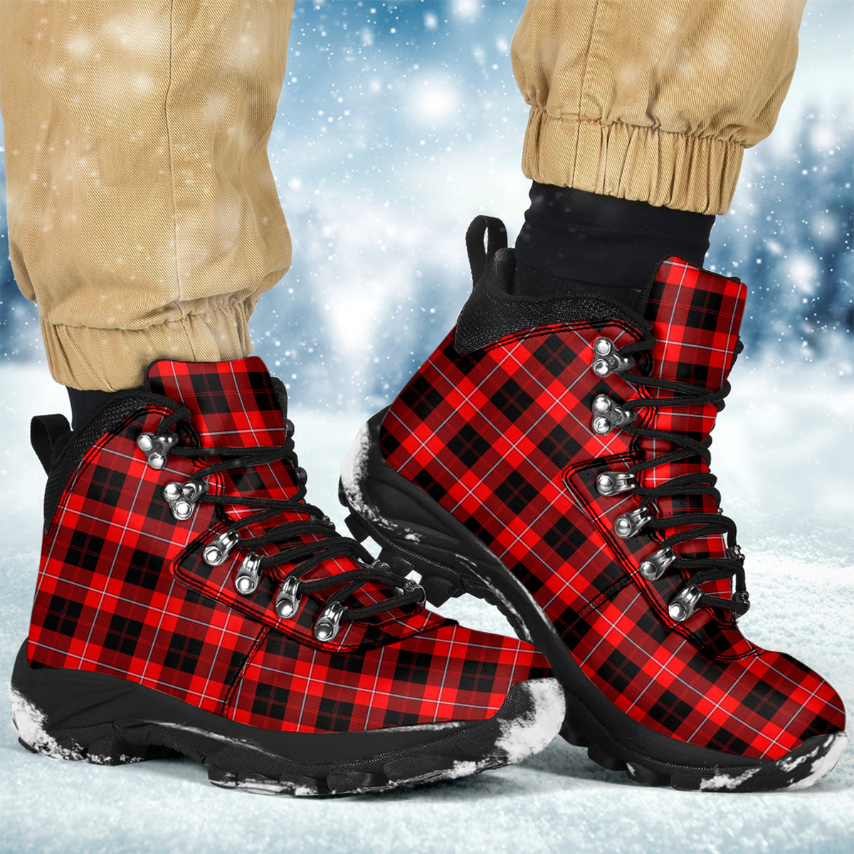 Cunningham Modern Tartan Alpine Boots - Tartanvibesclothing