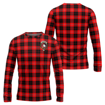 Cunningham Modern Tartan Long Sleeve T-Shirt with Family Crest