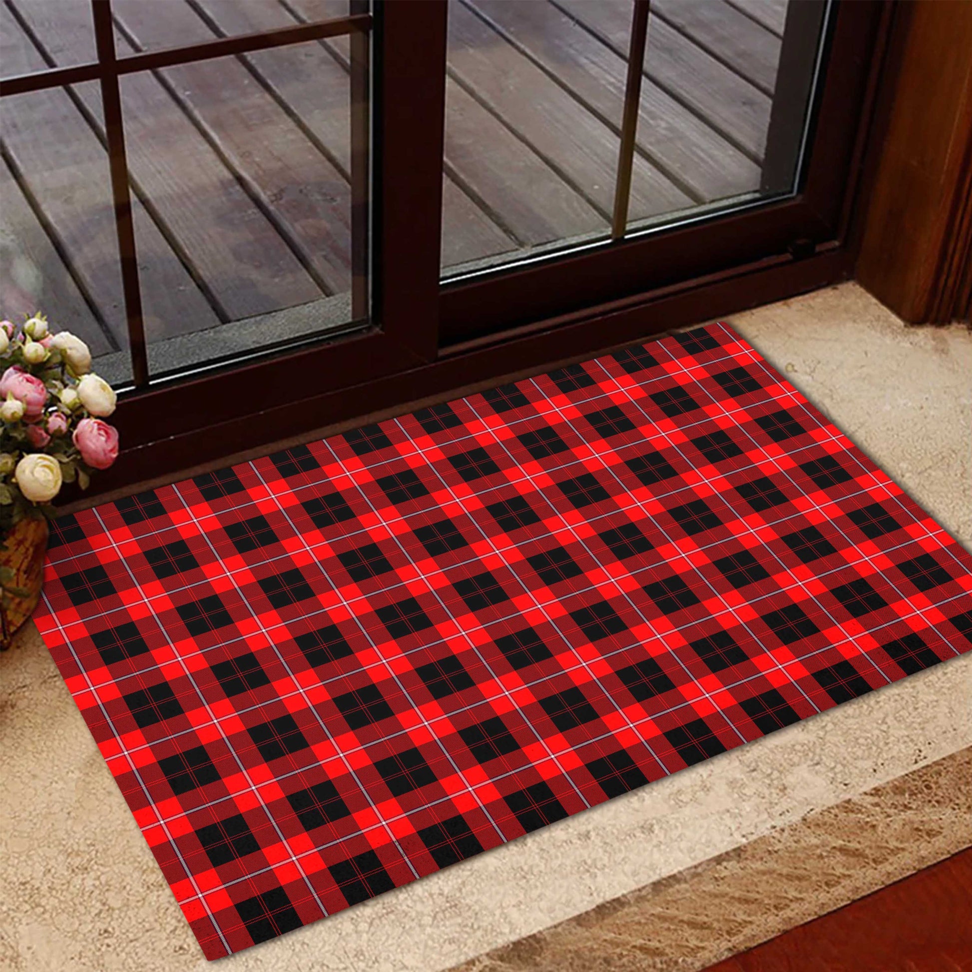 Cunningham Modern Tartan Door Mat - Tartanvibesclothing