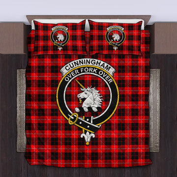 Cunningham Modern Tartan Quilt Bed Set with Family Crest