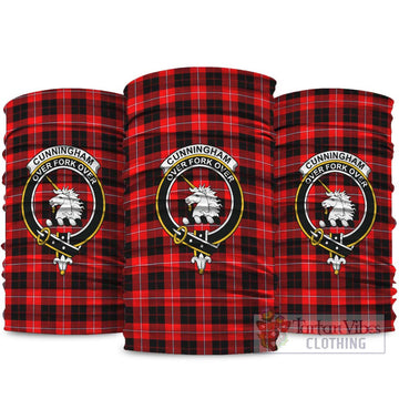 Cunningham Modern Tartan Neck Gaiters, Tartan Bandanas, Tartan Head Band with Family Crest