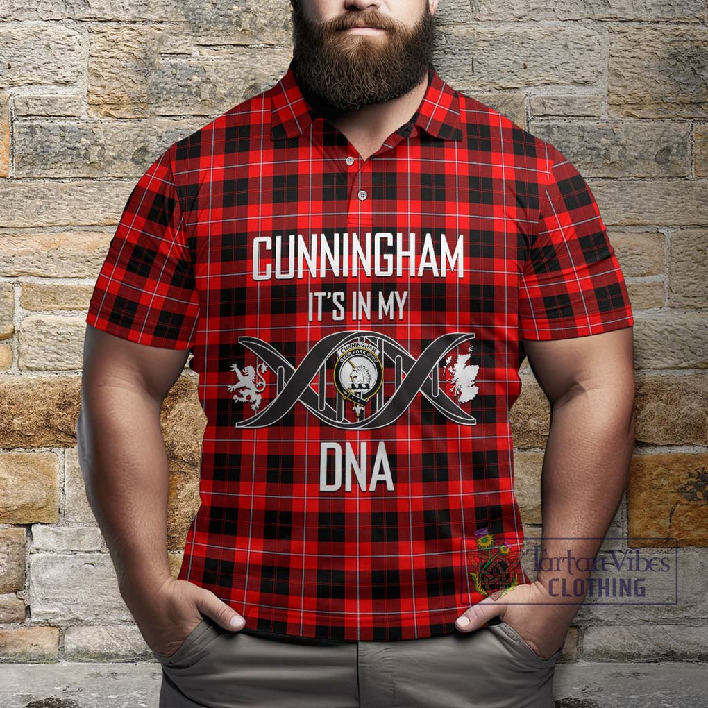 Cunningham Modern Tartan Polo Shirt with Family Crest DNA In Me Style Kid - Tartanvibesclothing Shop