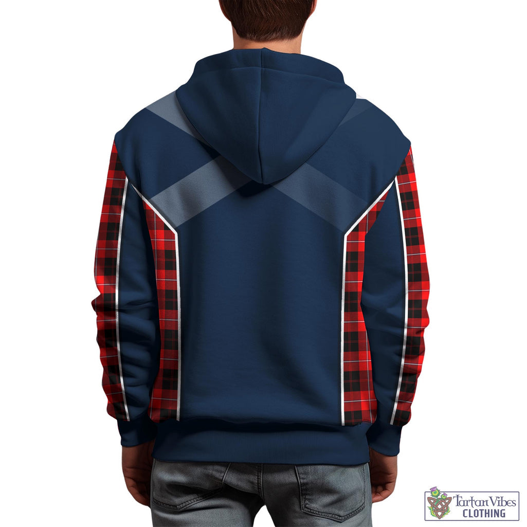 Tartan Vibes Clothing Cunningham Modern Tartan Hoodie with Family Crest and Scottish Thistle Vibes Sport Style