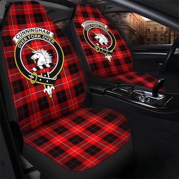 Cunningham Modern Tartan Car Seat Cover with Family Crest