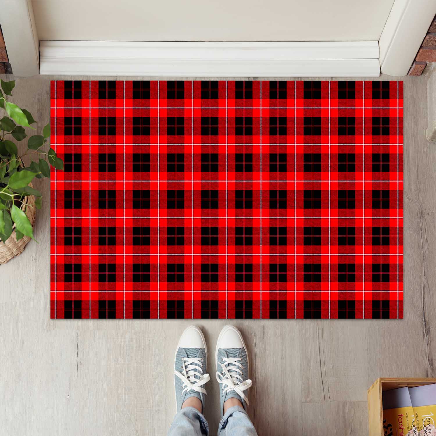 Cunningham Modern Tartan Door Mat - Tartanvibesclothing