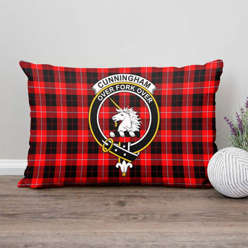 Cunningham Modern Tartan Pillow Cover with Family Crest