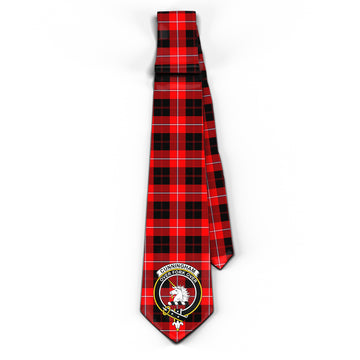 Cunningham Modern Tartan Classic Necktie with Family Crest