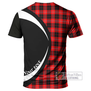 Cunningham Modern Tartan T-Shirt with Family Crest Circle Style