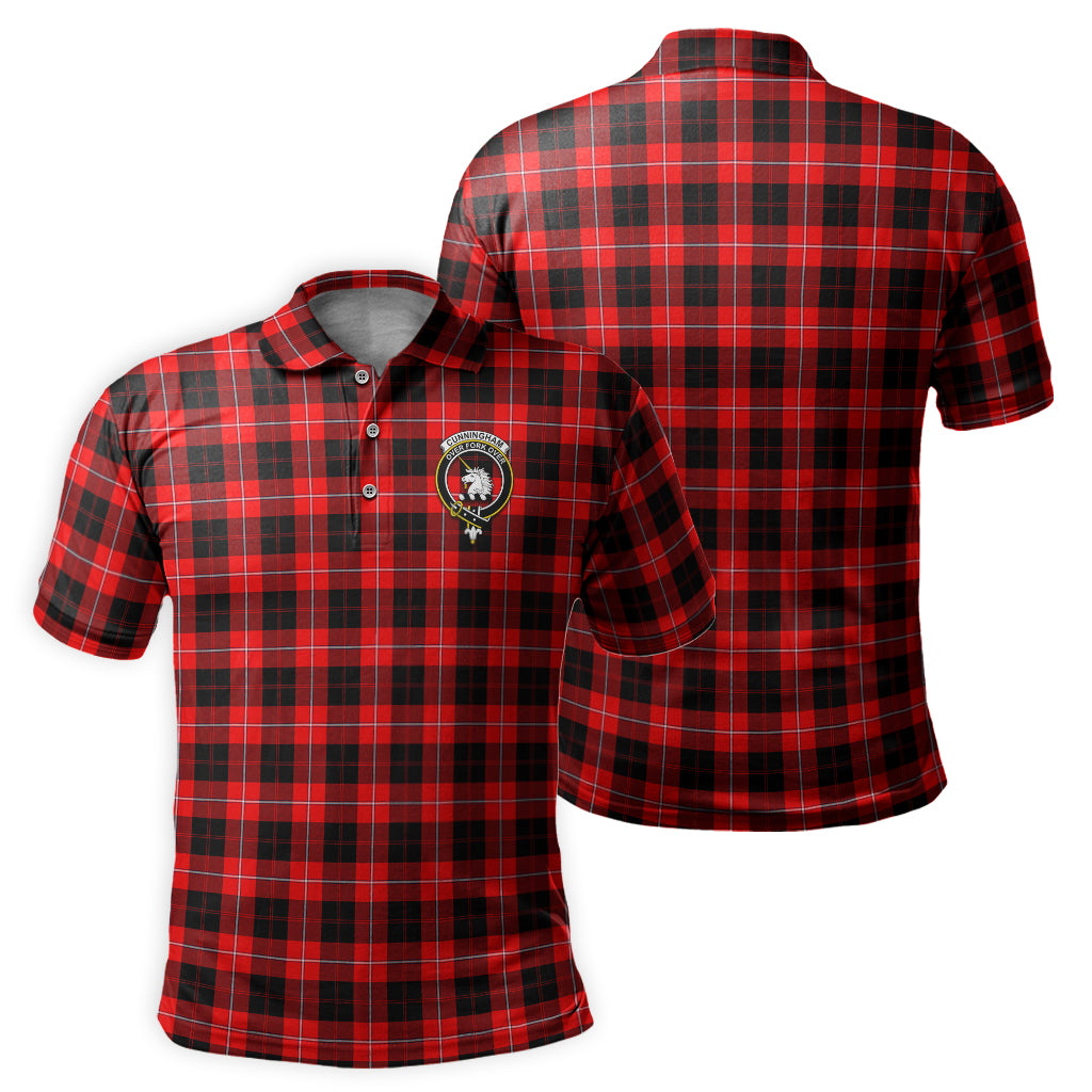 Cunningham Modern Tartan Men's Polo Shirt with Family Crest - Tartan Vibes Clothing