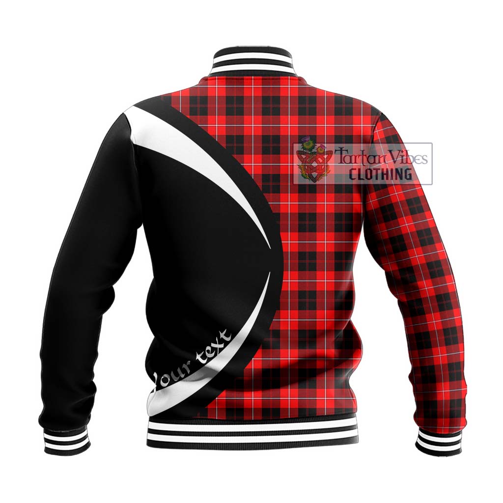 Cunningham Modern Tartan Baseball Jacket with Family Crest Circle Style - Tartan Vibes Clothing