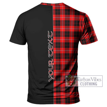 Cunningham Modern Tartan T-Shirt with Family Crest and Half Of Me Style