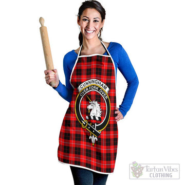 Cunningham Modern Tartan Apron with Family Crest